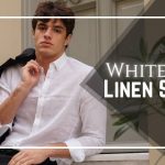 mens white linen shirt