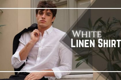 mens white linen shirt